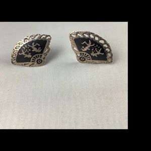 Siam silver earrings